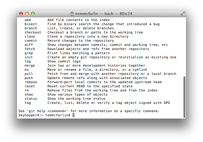 commands for mac